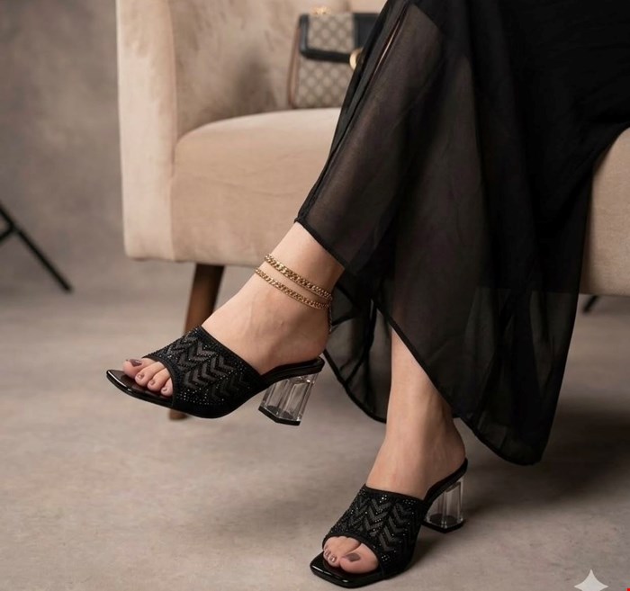 صندل پاشنه شیشه ای