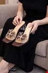 صندل راحتی پاشنه شیشه ای ۷سانت